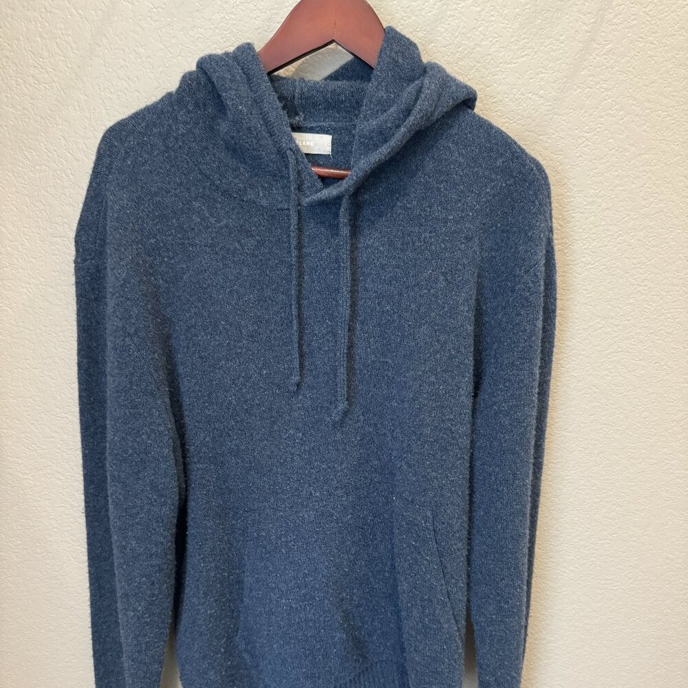 Mens Everlane The Felted Merino Hoodie Color:  Blue Size: Large